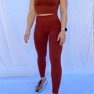 Motto ribbed seamless leggings